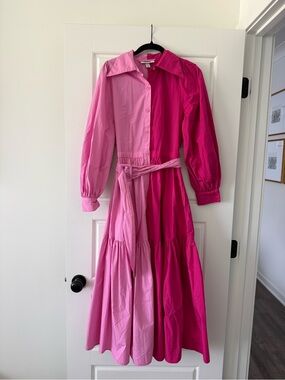 Target Two-Tone Pink Maxi Shirt Dress